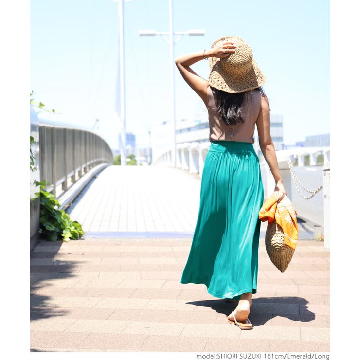 背の高さで長さ選べるフレアロングスカート | coca | 詳細画像28 