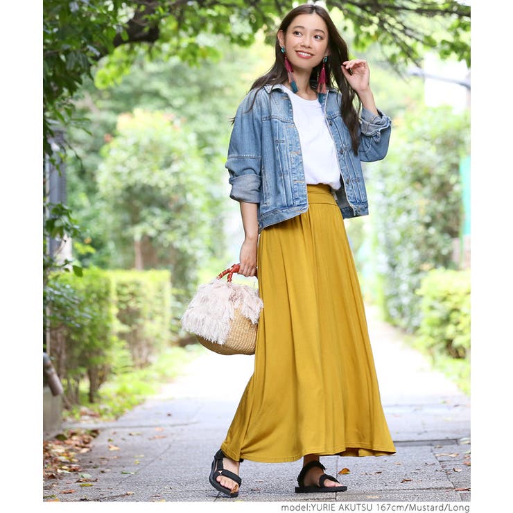 背の高さで長さ選べるフレアロングスカート | coca | 詳細画像31 