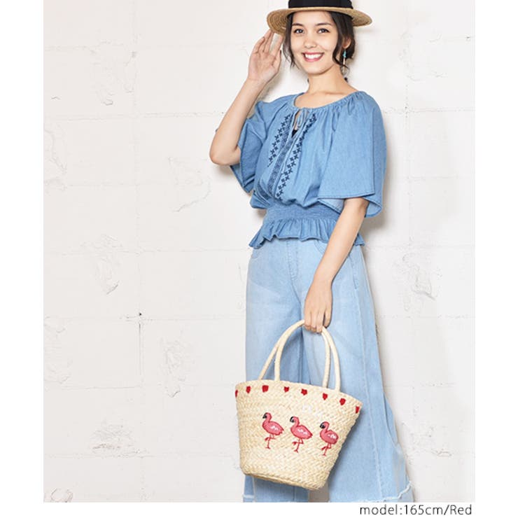 フラミンゴ　かごバック フラミンゴ かごバック