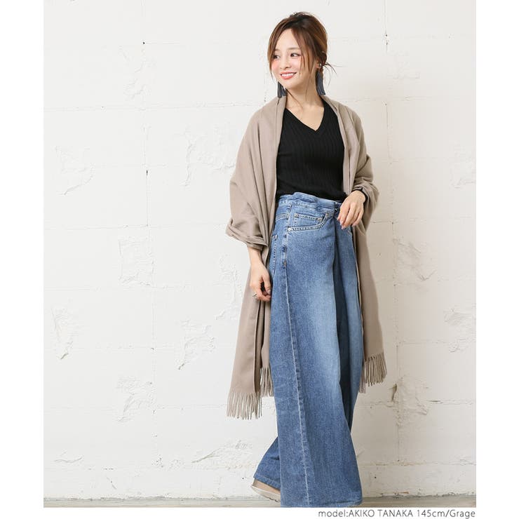 肌触り抜群シンプル大判ストール 田中亜希子さん着用(マフラー ショール | coca | 詳細画像7 