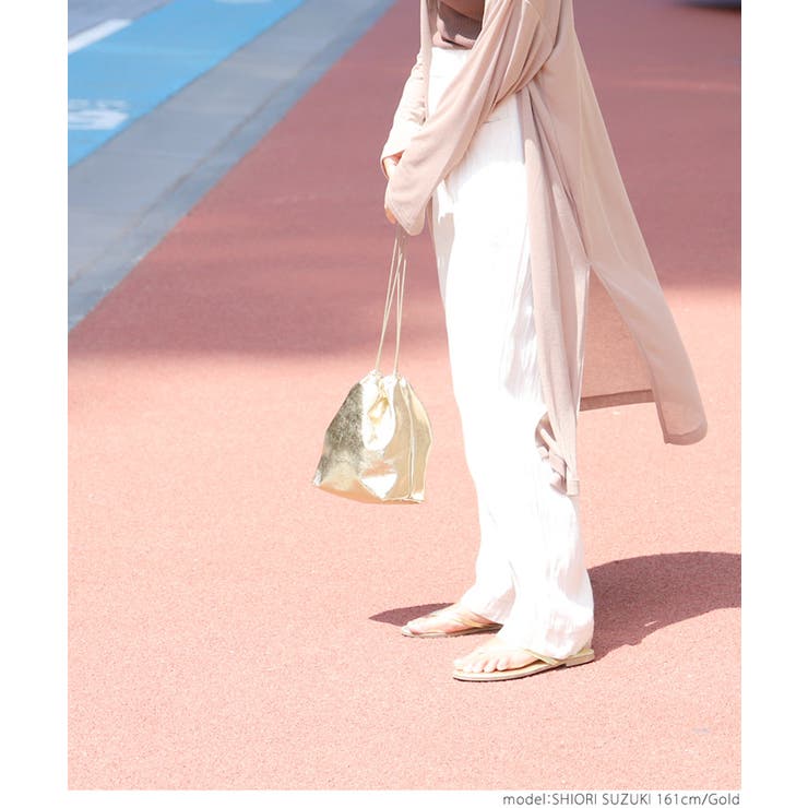 メタリック巾着バッグ 鈴木詩織さん着用 | coca | 詳細画像12 