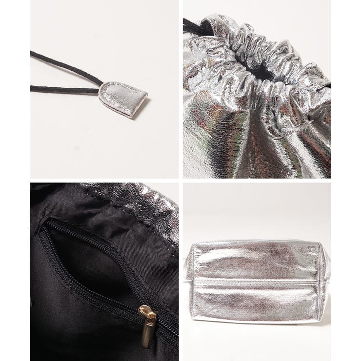 メタリック巾着バッグ 鈴木詩織さん着用 | coca | 詳細画像16 