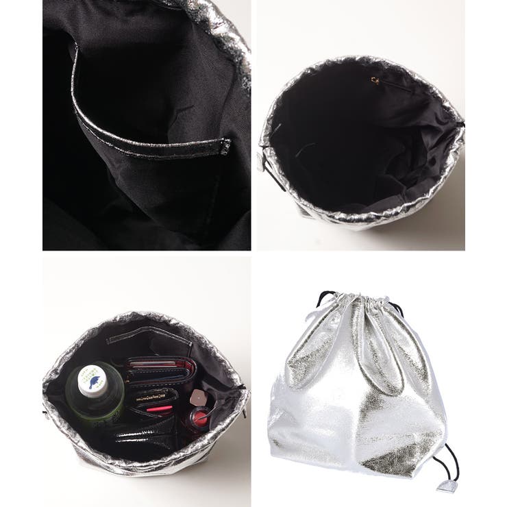 メタリック巾着バッグ 鈴木詩織さん着用 | coca | 詳細画像17 