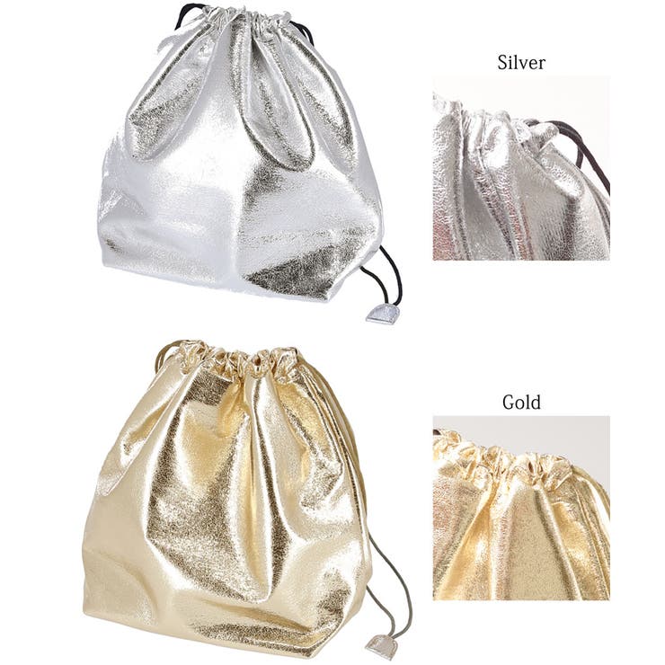 メタリック巾着バッグ 鈴木詩織さん着用 | coca | 詳細画像18 