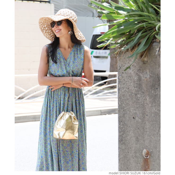 メタリック巾着バッグ 鈴木詩織さん着用 | coca | 詳細画像6 