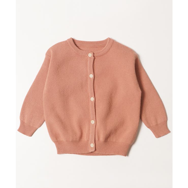 丸首前ボタンニットカーディガン[品番：PA000010654]｜coca