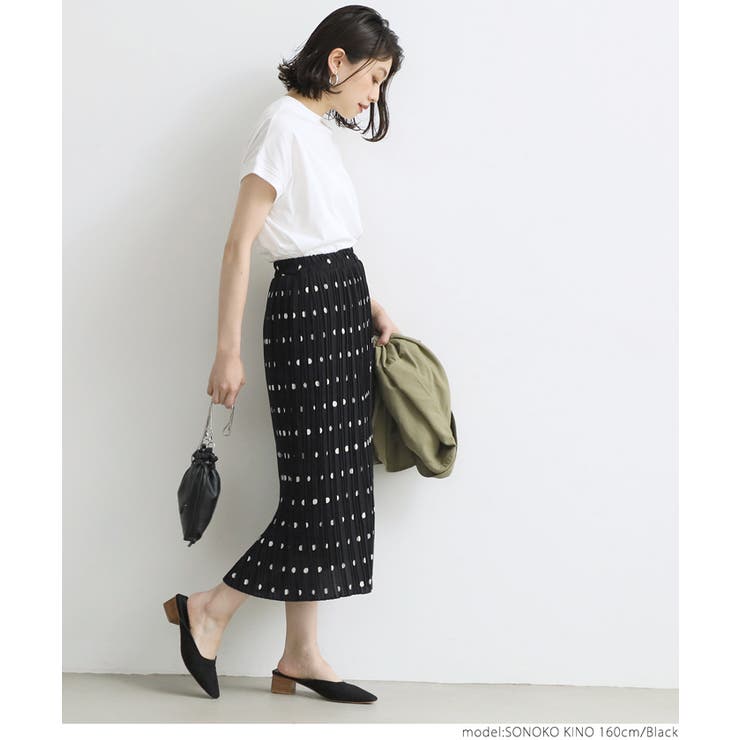 ポルカドットスカート レディース ロングスカート[品番