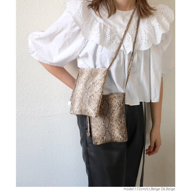 パイソン柄ミニショルダーバッグ[品番：PA000010843]｜coca
