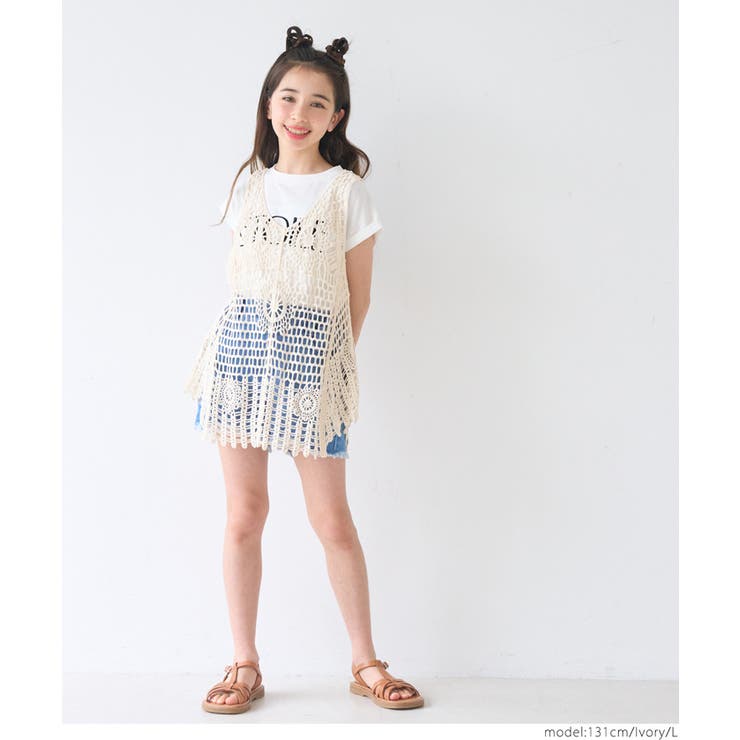 かぎ編みレースタンクトップ キッズ | coca | 詳細画像5 