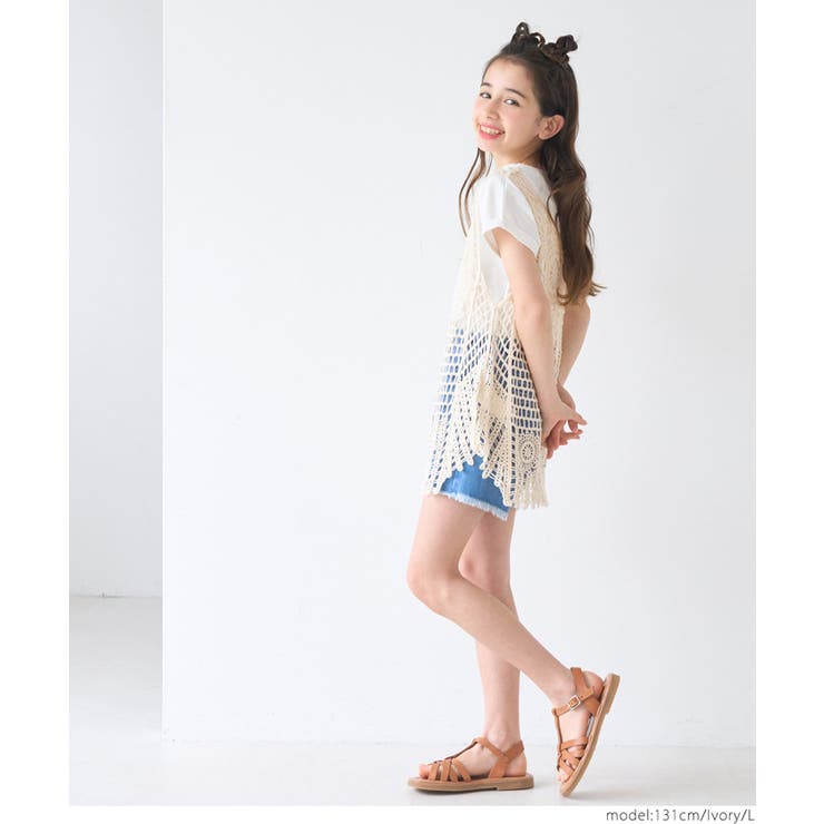 かぎ編みレースタンクトップ キッズ | coca | 詳細画像6 