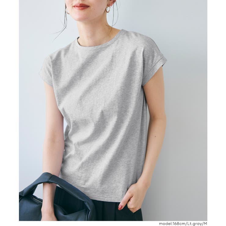 ［Lt.gray］ | COTTON from the U.S.フレンチスリーブTシャツ | coca