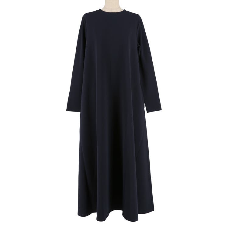 エンボス長袖Aラインワンピース | coca | 詳細画像4 