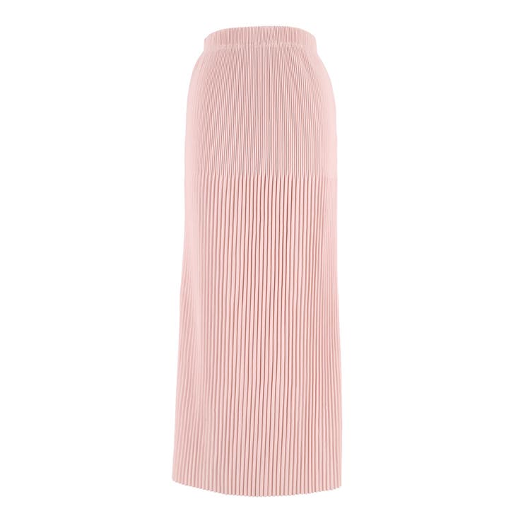 ［Pink］ | 〈26ss新色登場〉細見え！セルフカットできるリブロングIラインスカート | coca
