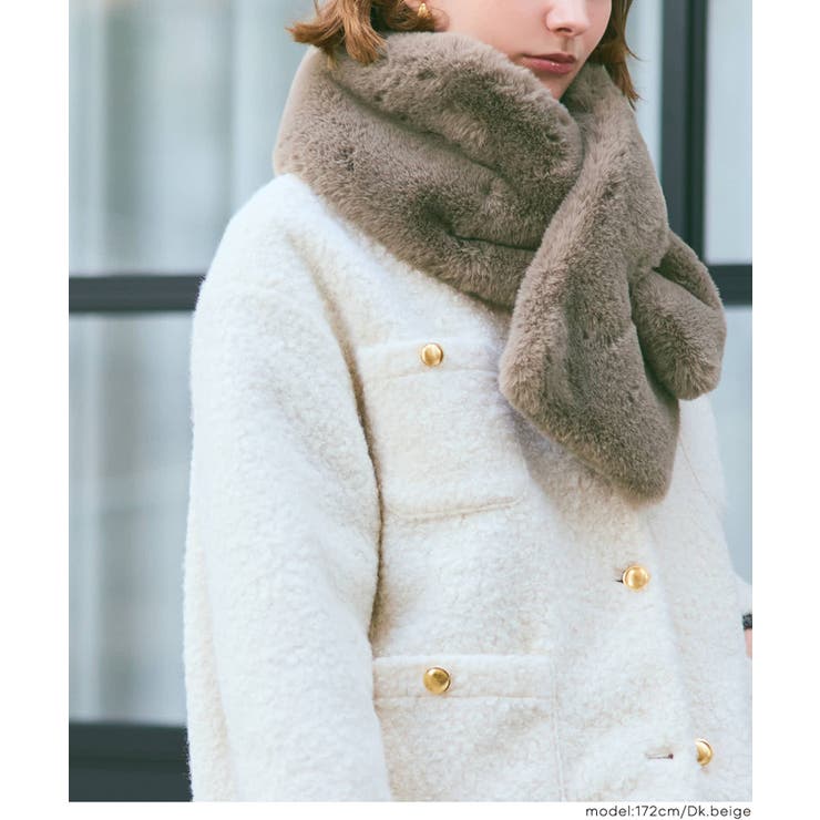 ［Dk.beige］ | ＼新色登場！／フェイクファーティペット | coca