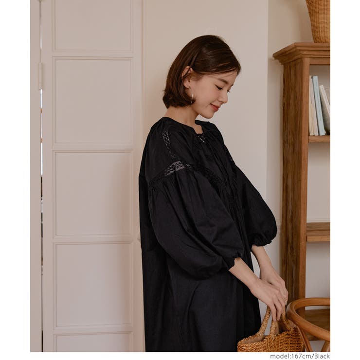 レース切り替えワンピース | coca | 詳細画像5 