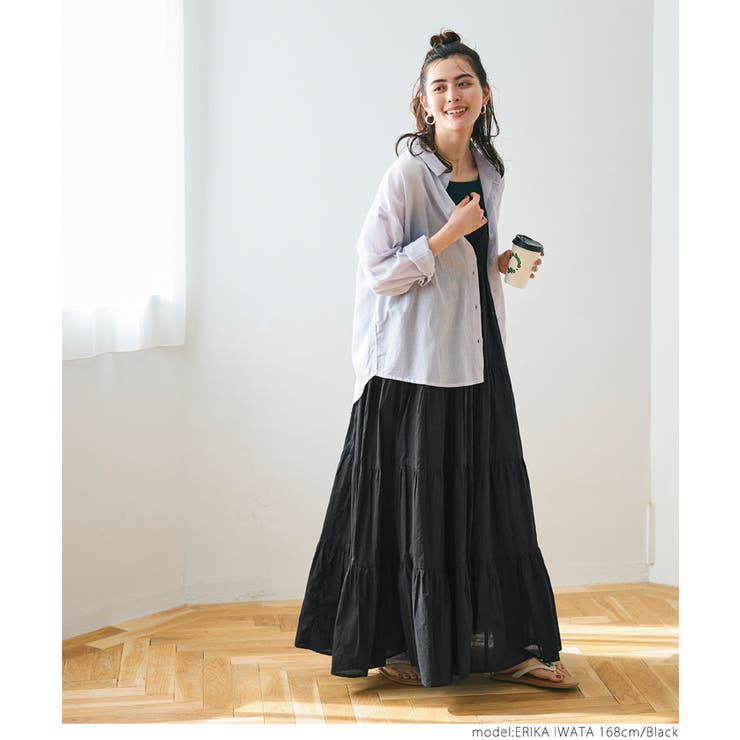 ［Black］ | ＼新色登場／ティアードキャミワンピース | coca