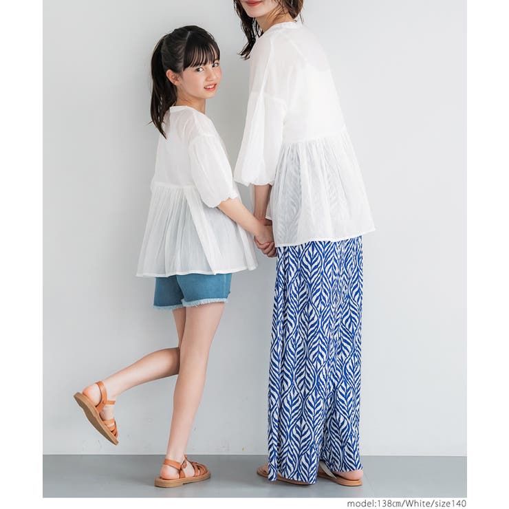 親子お揃い袖ボリュームティアードブラウス レディース | coca | 詳細画像3 