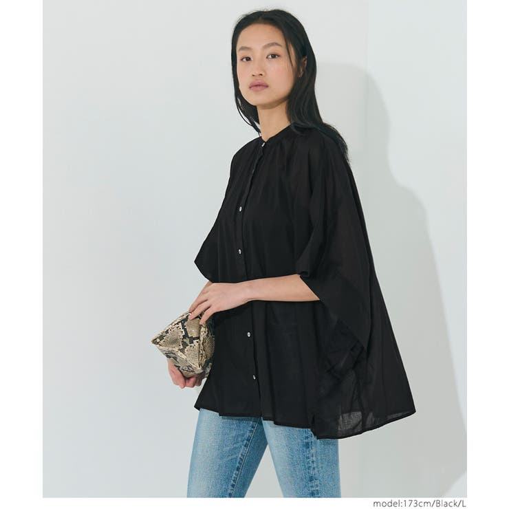 コットンボイルポンチョシャツ | coca | 詳細画像11 