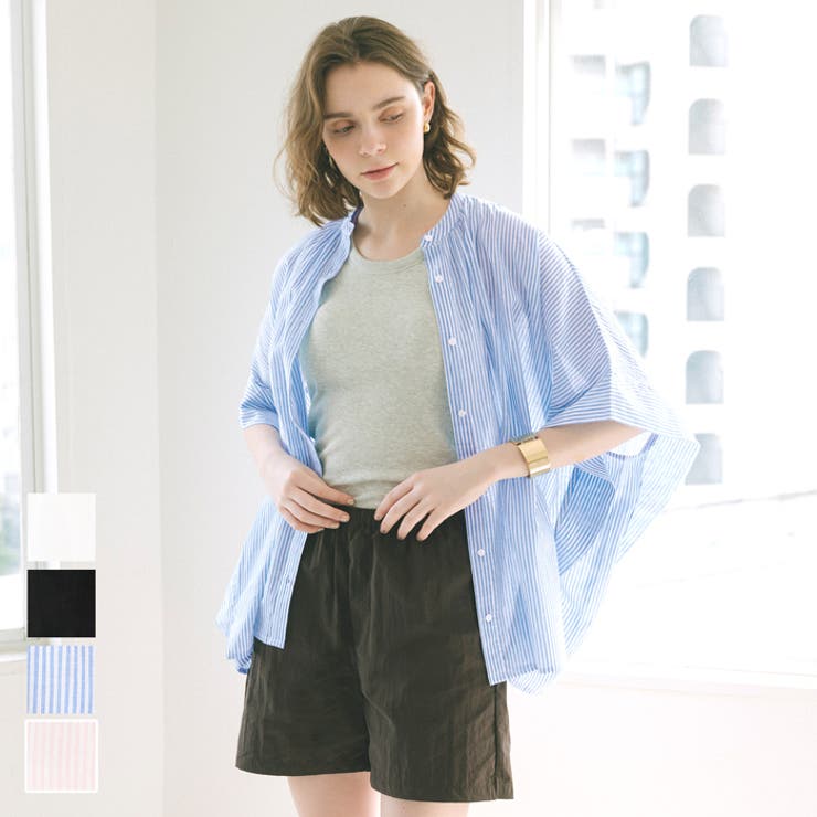 コットンボイルポンチョシャツ | coca | 詳細画像1 