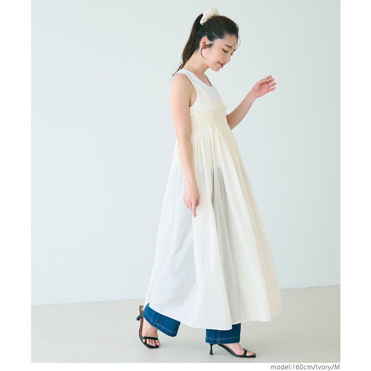 ギャザーキャミワンピース レディース | coca | 詳細画像14 