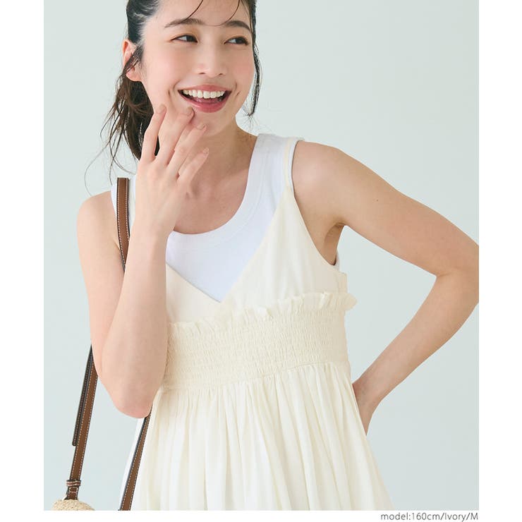 ギャザーキャミワンピース レディース | coca | 詳細画像18 