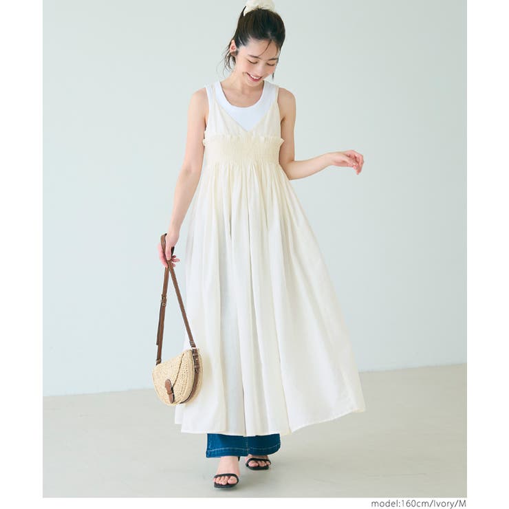 ギャザーキャミワンピース レディース | coca | 詳細画像19 