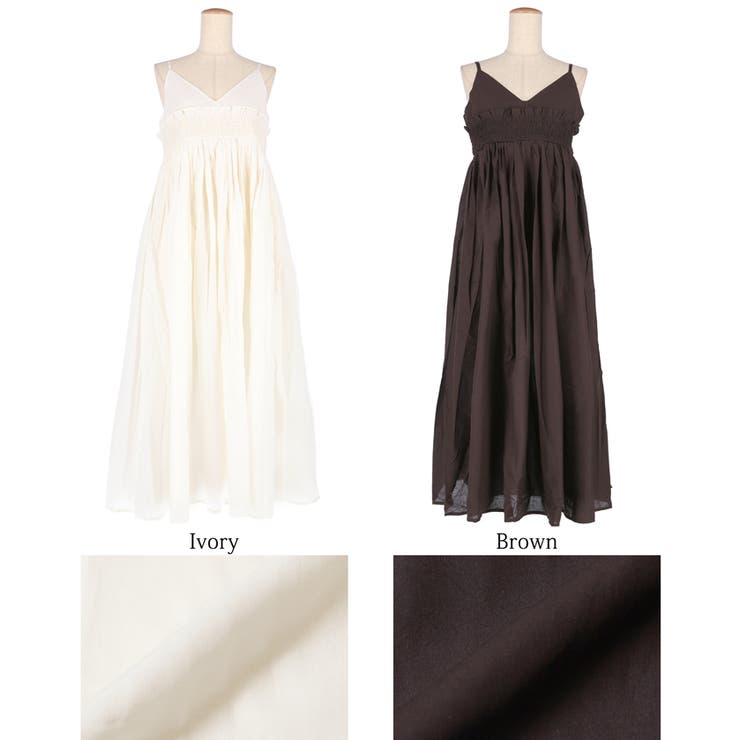 ギャザーキャミワンピース レディース | coca | 詳細画像22 