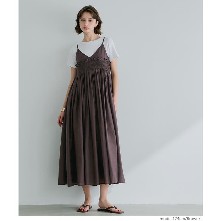 ギャザーキャミワンピース レディース | coca | 詳細画像7 