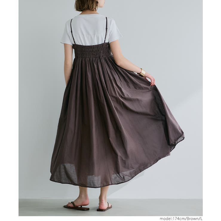 ギャザーキャミワンピース レディース | coca | 詳細画像9 