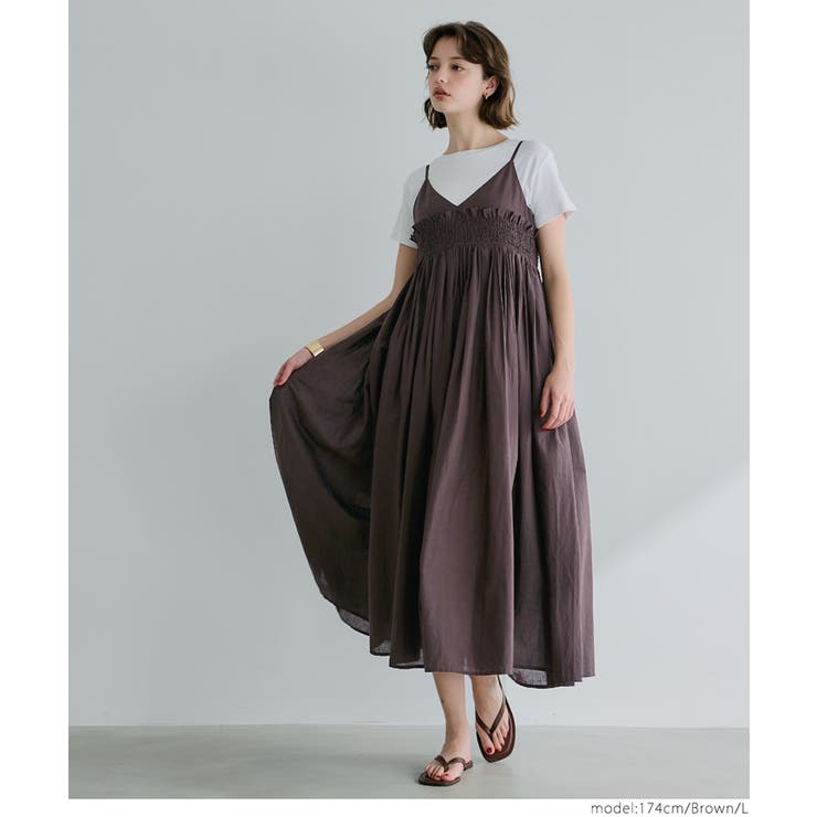 ギャザーキャミワンピース レディース | coca | 詳細画像10 