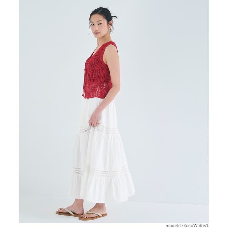 Cocco 夢ポケット付き ティアードスカート Composition-a Cocco 夢