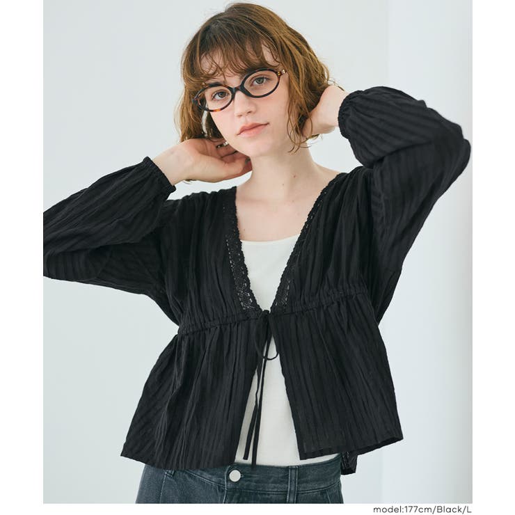 コットンドビーストライプブラウス レディース | coca | 詳細画像13 