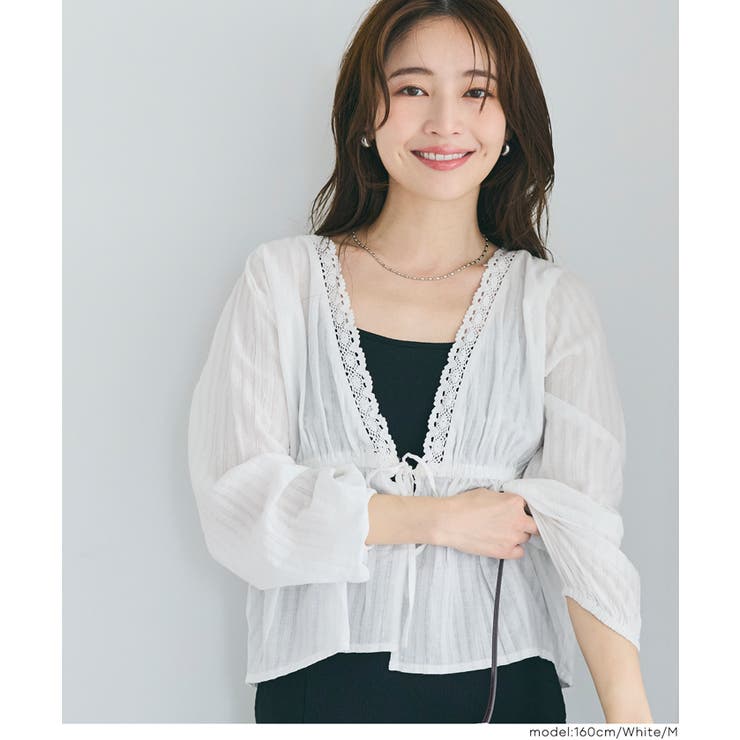 ［White］ | コットンドビーストライプブラウス レディース | coca