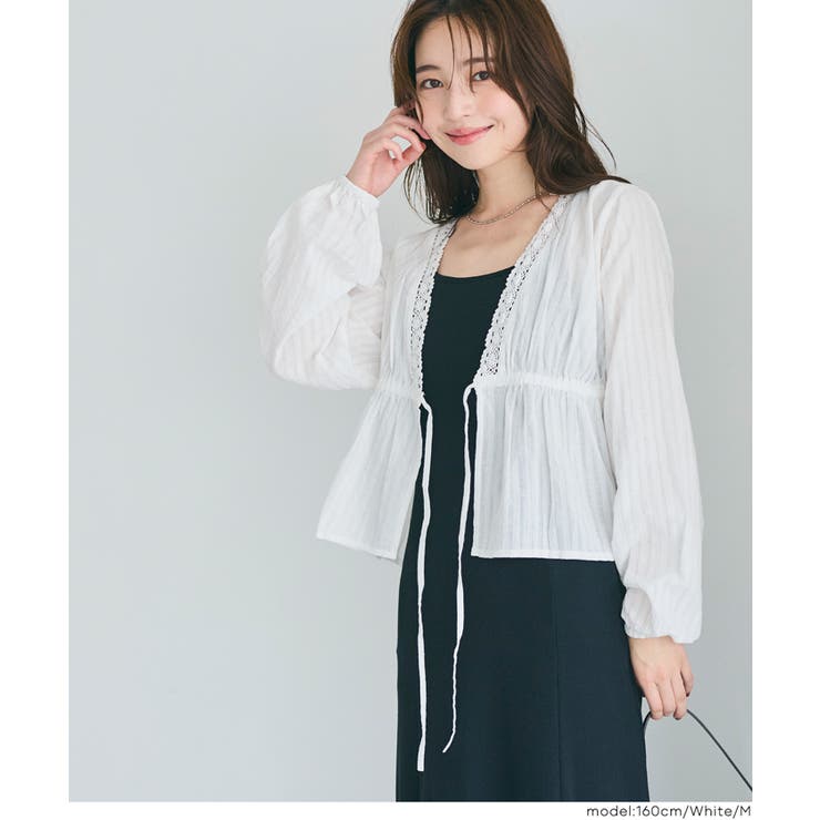 コットンドビーストライプブラウス レディース | coca | 詳細画像9 