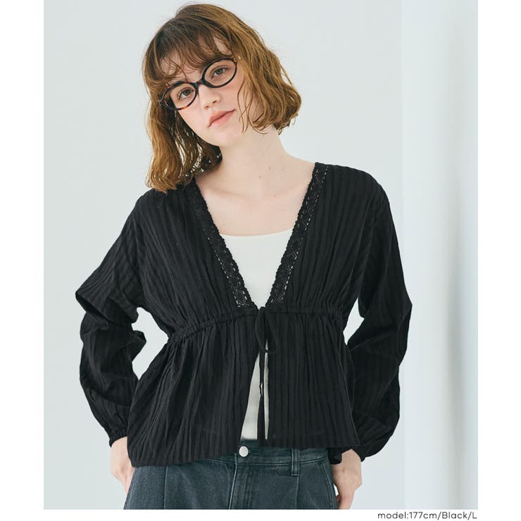 コットンドビーストライプブラウス レディース | coca | 詳細画像10 