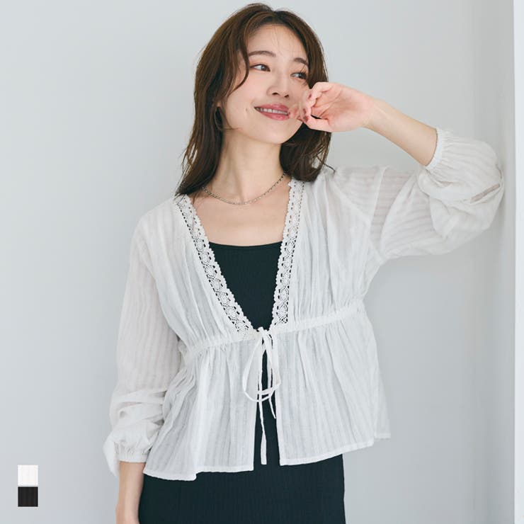 コットンドビーストライプブラウス レディース | coca | 詳細画像1 