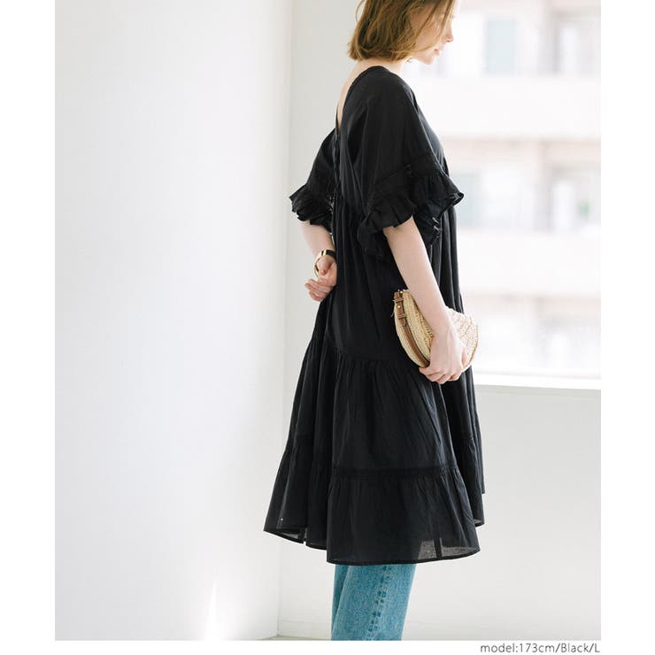 Vネックレースワンピース レディース | coca | 詳細画像14 