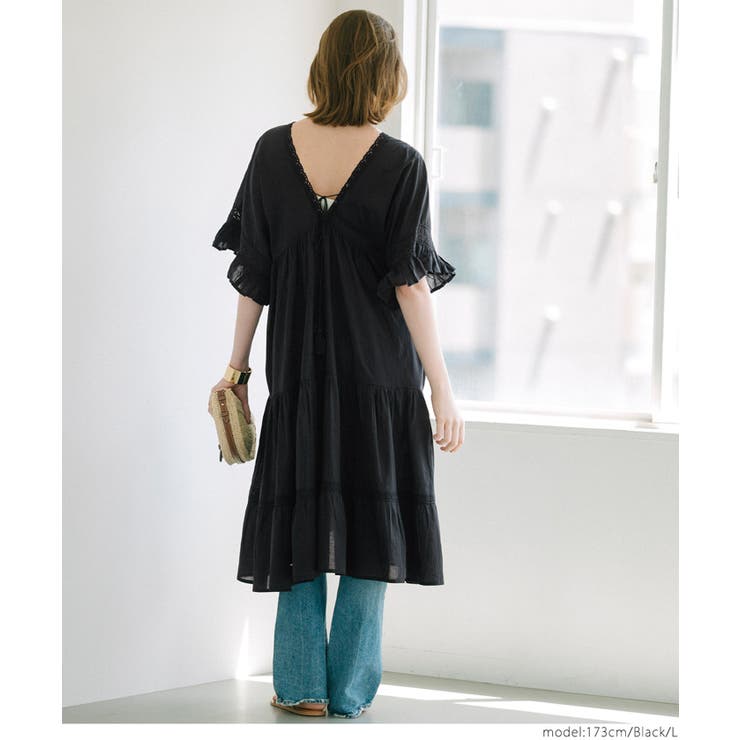 Vネックレースワンピース レディース | coca | 詳細画像15 