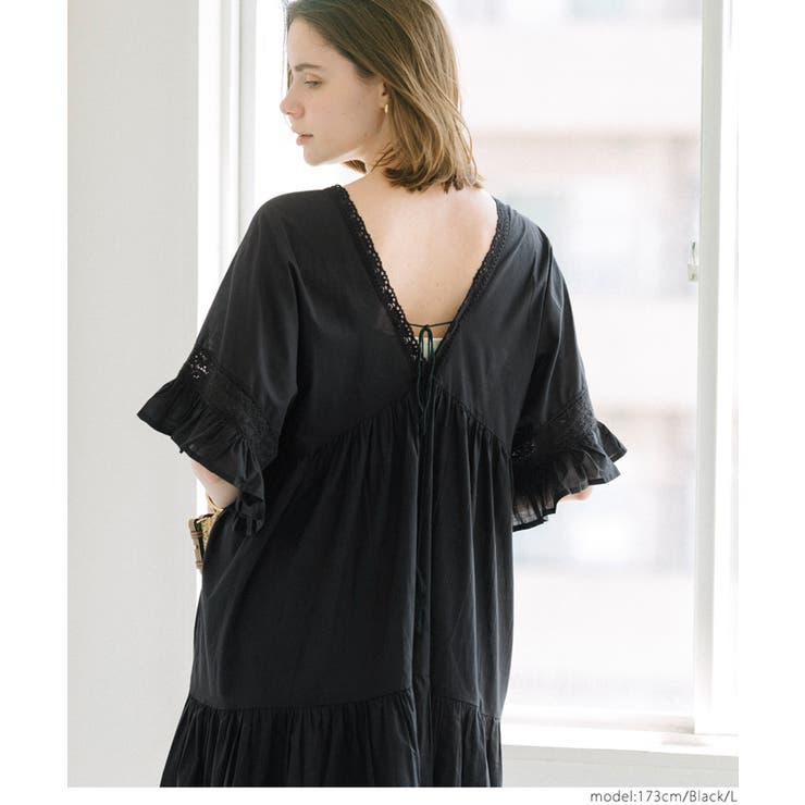 Vネックレースワンピース レディース | coca | 詳細画像17 