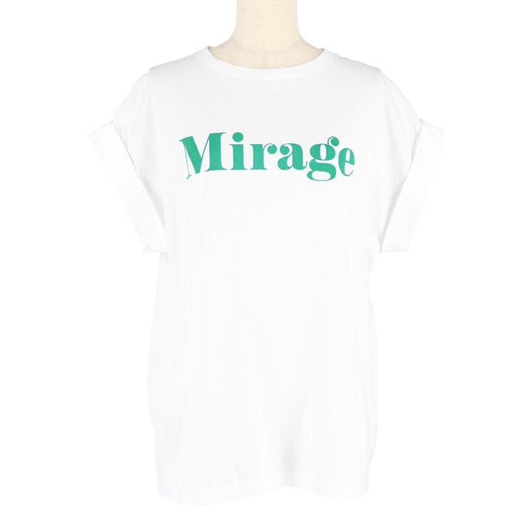フレンチスリーブロゴプリントTシャツ レディース[品番