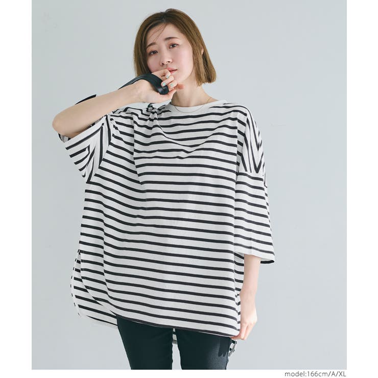 OE天竺5部袖ビッグTシャツ レディース | coca | 詳細画像9 