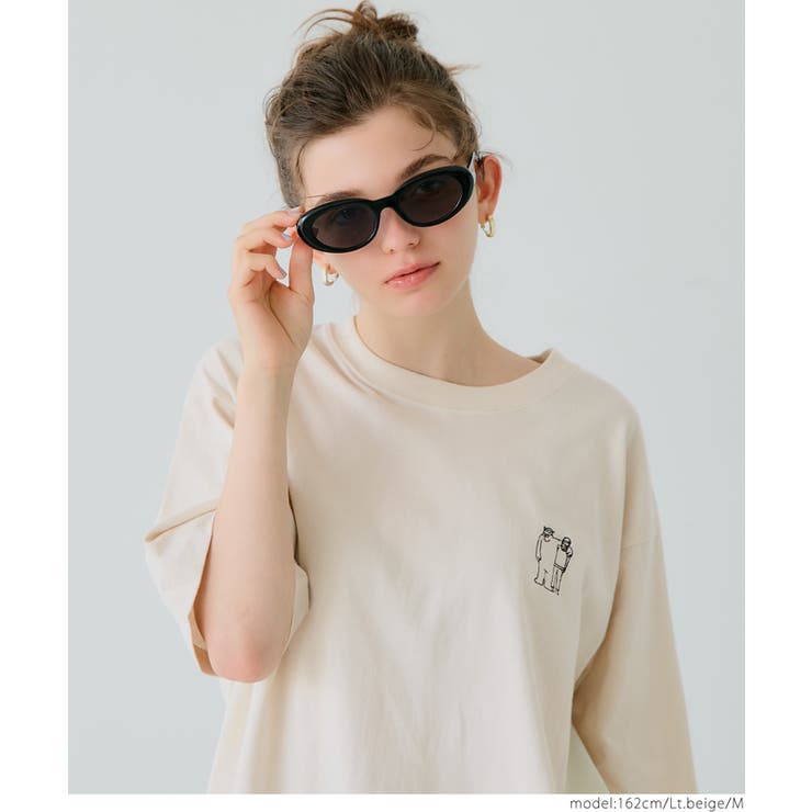 ワンポイント刺繍Tシャツ メンズ レディース[品番：PA000017278