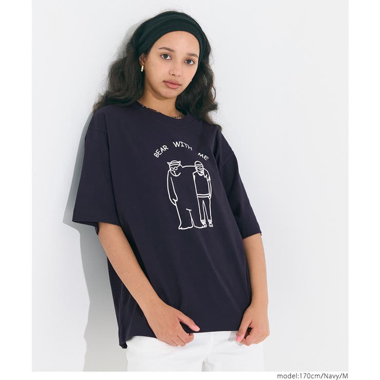 ［Navy］ | ベアプリントTシャツ メンズ レディース | coca