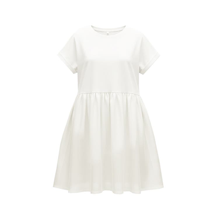 シンプルなのに、ちゃんと華やか。クルーネックドッキングギャザートップス | coca | 詳細画像2 