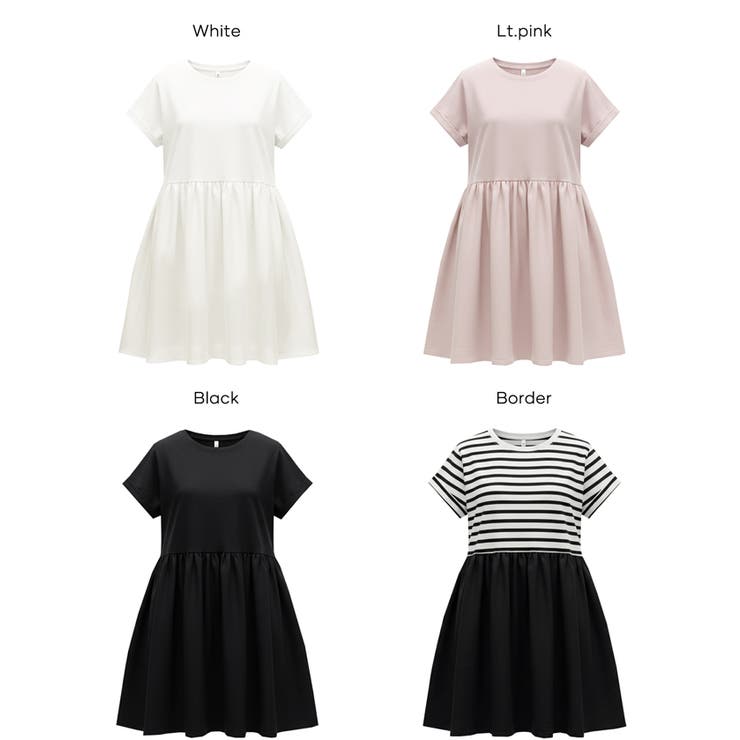 シンプルなのに、ちゃんと華やか。クルーネックドッキングギャザートップス | coca | 詳細画像27 