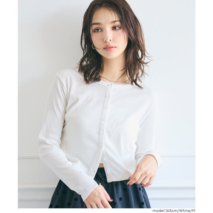 リブラウンドヘムカーディガン | coca | 詳細画像12 