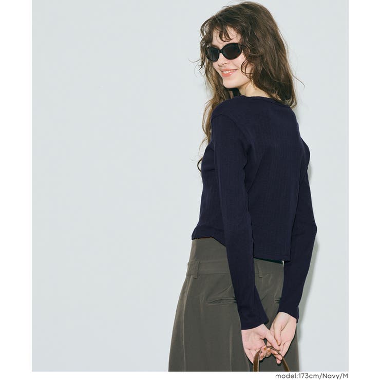 リブラウンドヘムカーディガン | coca | 詳細画像21 