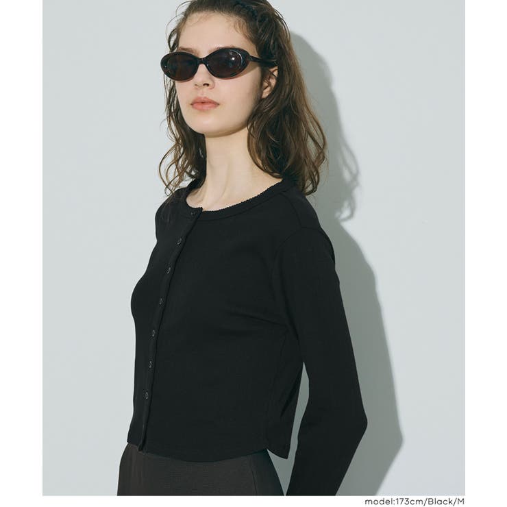 リブラウンドヘムカーディガン | coca | 詳細画像26 