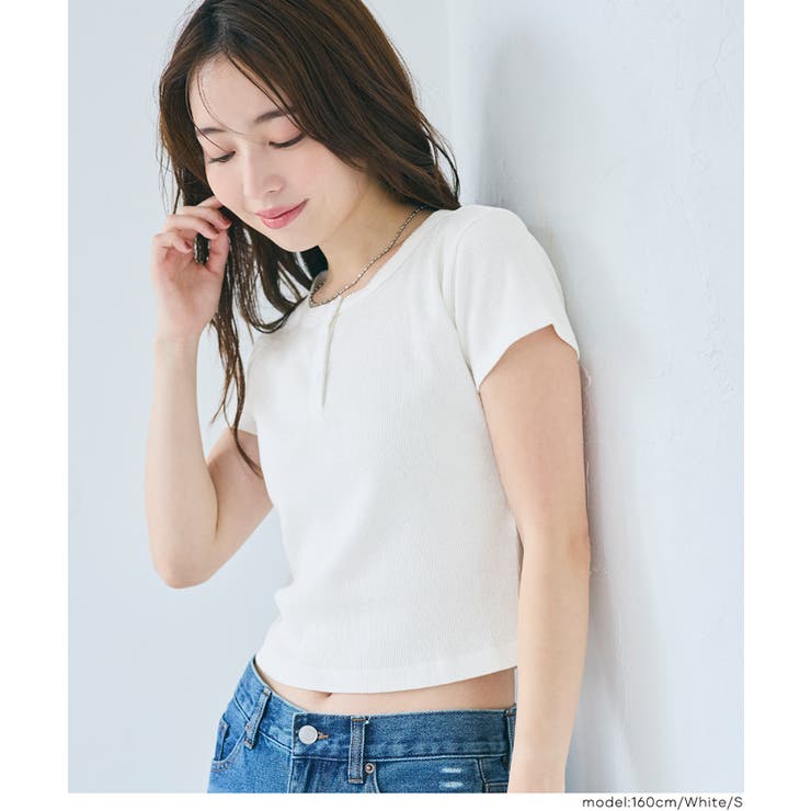 リブヘンリーネックTシャツ | coca | 詳細画像11 