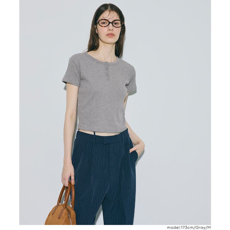 リブヘンリーネックTシャツ | coca | 詳細画像16 